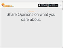 Tablet Screenshot of opinionsapp.com